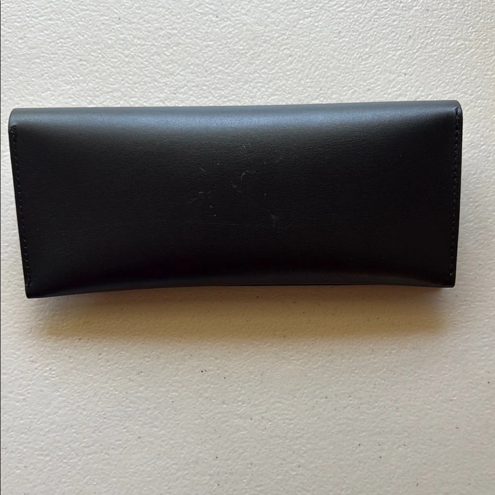 Mont Blanc CASE ONLY. Black Leather Eyeglass/Sunglass Case with Magnetic close.